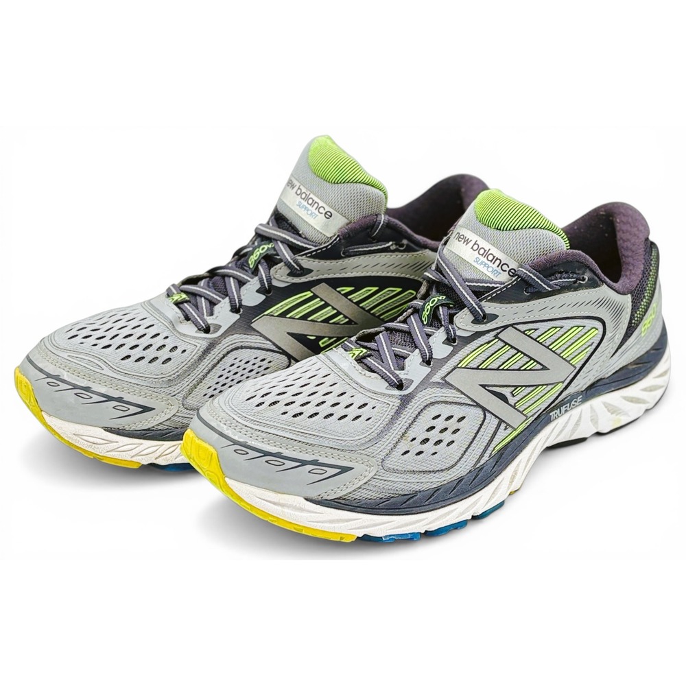 New Balance 860v8 Mens Size 11 Gray Green Running Shoes Trainer Athletic Support